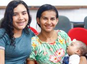 Sandra dos Santos e a filha Keila Rebeca, aluna do núcleo
