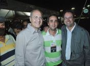 Yale Fernandes (no Centro) com Renan Calheiros e Luciano Barbosa