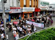Manifestação do Dia de Combate a Violência Contra a Mulher