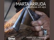 Marta Arruda realiza oficinas de esculturas em aço para deficientes visuais no SESC Arapiraca