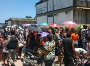 Alguns tumultos foram registrados durante a manhã