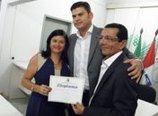 Álvaro Melo e vereadores são diplomados em Lagoa da Canoa
