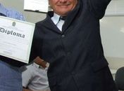 Severino do Chapéu durante a diplomação