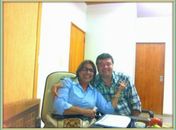 Célia Rocha ao lado de Jotinha Alexandre