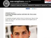 Site do ASA anuncia contratação do "galático" Cristiano Ronaldo