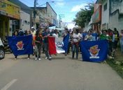 Técnicos da Uneal fazendo mobilização em Arapiraca
