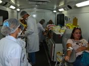 Unidade móvel do Hemoar realiza coletas no Centro de São Sebastião