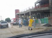 Operários da obra do shopping de Arapiraca ficam feridos após acidente