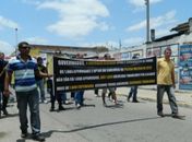 Reserva Técnica da PM realiza protesto no Centro e pede apoio da população arapiraquense