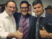 Luciano Barbosa ao lado de Saulo Moura e Jairzinho Lira