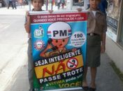 Pelotão Mirim do 3°BPM lança campanha contra o trote em Arapiraca