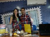 Prefeito Charles Pacheco e a secretária Sandra Ribeiro