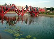 Ponte e Lago no Parque Ceci Cunha