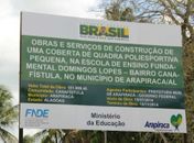 Município investe em construção de cobertura de quadras