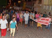 Festa de São Sebastião é iniciada com procissão do mastro em Limoeiro de Anadia
