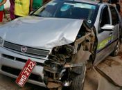 Na Canafístula, taxista perde o controle do veículo, bate em poste, mata idoso e foge