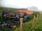 Caminhão capota e motorista morre na AL 220 em Limoeiro de Anadia