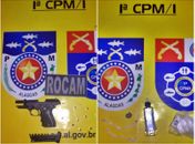 Polícia Militar apreende pistola e fecha ‘boca de fumo’ no Distrito Luziápolis