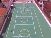 Prefeito Cacau inaugura mais duas quadras poliesportivas, no Centro e em Taperaguá
