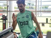 Rodrigo Caio no Ninho do Urubu
