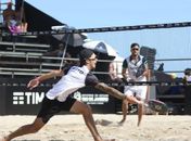 Mattia Spoto em ação com parceiro Nicolas Gianotti 
