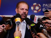 É página virada, diz presidente da FPF sobre briga com Palmeiras