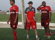 Fisiologista Igor Soalheiro, durante treinamento do Galo.