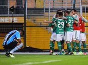 Machado marcou contra aos 32 minutos do segundo tempo (Foto: Sergio Barzaghi/Gazeta Press)