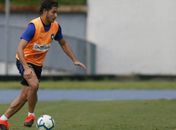 Marcinho durante treino do Botafogo 