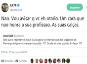Treta no Twitter! Eric Faria é provocado por jornalista e responde: 'Otário'