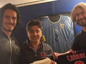 Edinson Cavani e Diego Lugano
