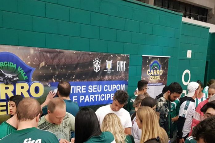Promoção atraiu milhares de torcedores no jogo entre Palmeiras e Cruzeiro