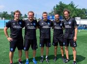 Jordi Gris, Albert Puig, Ismael Camenforte e Francesc Cos, a Comissão Técnica de Domènec Torrent no New York City