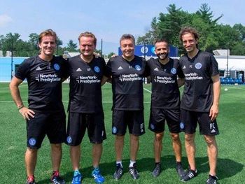 Jordi Gris, Albert Puig, Ismael Camenforte e Francesc Cos, a Comissão Técnica de Domènec Torrent no New York City