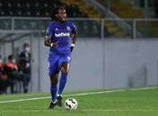 Cauê Silva em ação pelo Belenenses na estreia do Campeonato Português 
