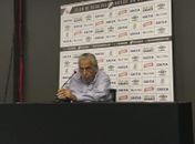 Eurico Miranda em coletiva do Vasco no Estádio Nilton Santos (Foto: Felipe Siqueira)