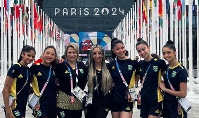 Seleção brasileira de conjunto, da ginástica ritmica nos Jogos Olímpicos de Paris 2024