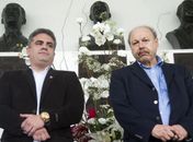 Rollo e Peres travam batalha política pelo poder do Santos (Foto: Ivan Storti/Santos FC)