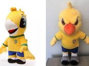 Mascote feliz encalha, e CBF lança Canarinho Pistola de pelúcia por R$ 99