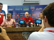 Antônio Carlos Zago, técnico do Fortaleza, coletiva (Foto: Juscelino Filho)
