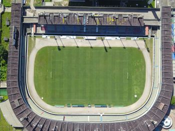 Imagem de drone mostra o Estádio Rei Pelé