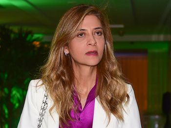 A empresária Leila Pereira é conselheira e patrocinadora do Palmeiras (Foto: Djalma Vassão/Gazeta Press)
