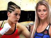 Jessica Eye (esq.) desce ao peso-mosca, e Paige VanZant sobe para a nova categoria (Foto: Esporte Arte)