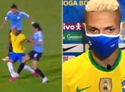Foi maldoso? Richarlison responde sobre entrada de Cavani