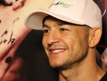 Cub Swanson mostrou bom humor na resposta a José Aldo (Foto: Evelyn Rodrigues)