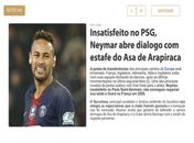 Neymar no ASA? Site do clube é hackeado e publica notícia falsa sobre interesse do atacante