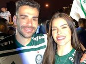 Mulher de Bruno Henrique é agredida por torcida após empate do Palmeiras