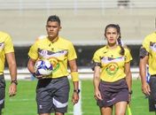 Jonata de Souza Gouveia apita a semifinal entre CRB e Jaciobá