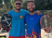 Diego Bolletitnari à direita com Antomi Ramos à esquerda