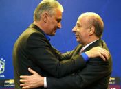 Tite com o presidente da CBF, Marco Polo del Nero (VANDERLEI ALMEIDA / AFP)